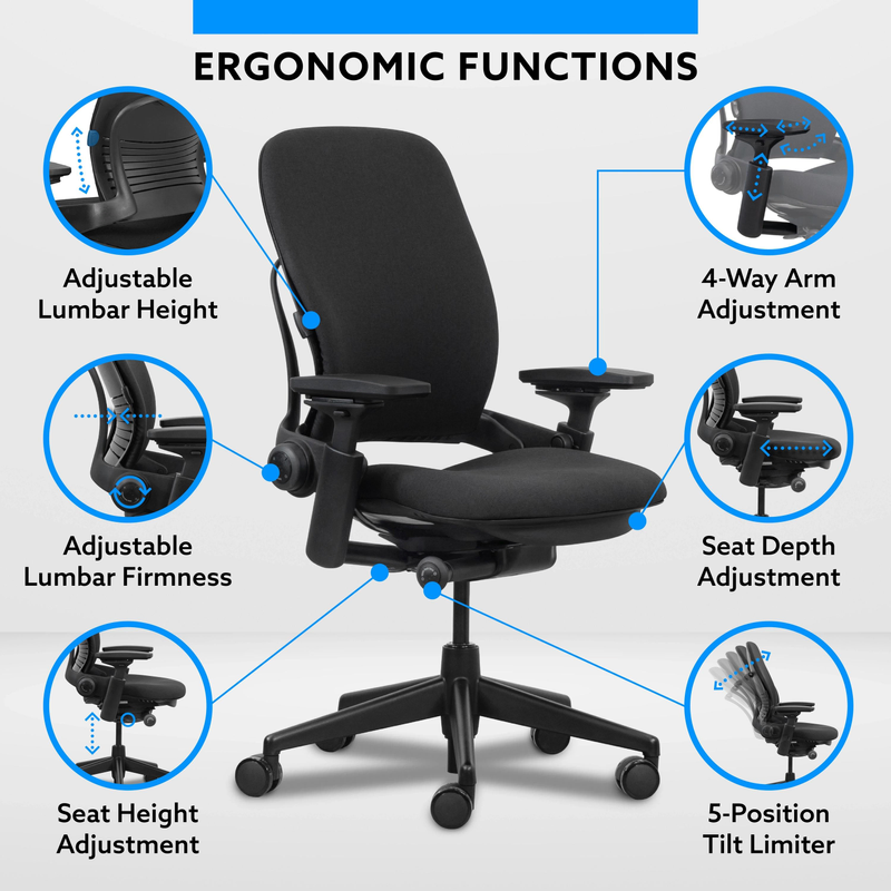 Refurbished Steelcase Leap v2 Ergonomic Chair
